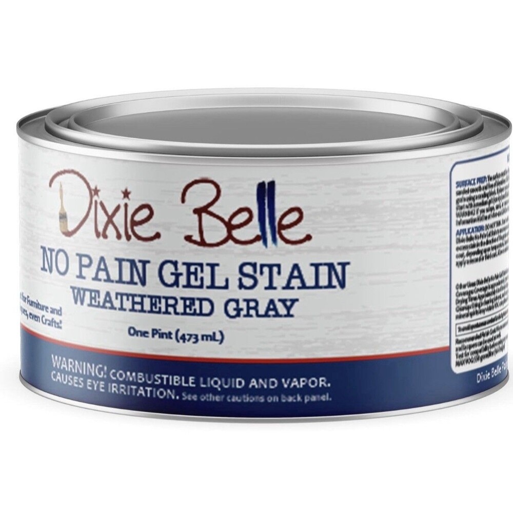 DIXIE BELLE NO PAIN GEL STAIN WEATHERED GRAY ONE PINT Woodworking CRAFTS